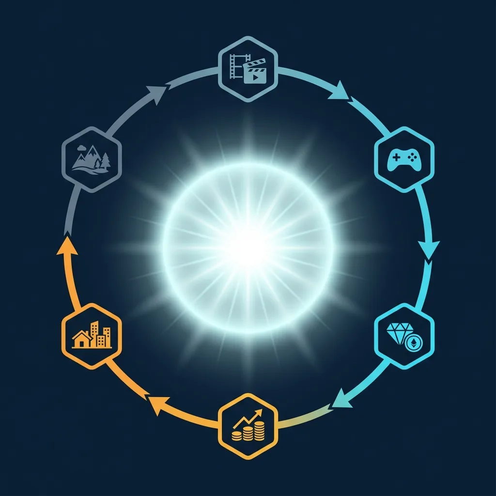コンテンツによる価値循環のフロー図